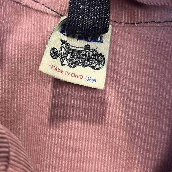 Rare ZACE Overalls Pink Corduroy Lined Denim Chore Jacket USA American Workwear - Picture 7 of 11